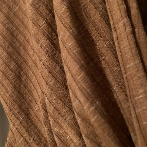 Free People East Coast Copper Long Sleeve Wrap Top - Picture 3 of 5